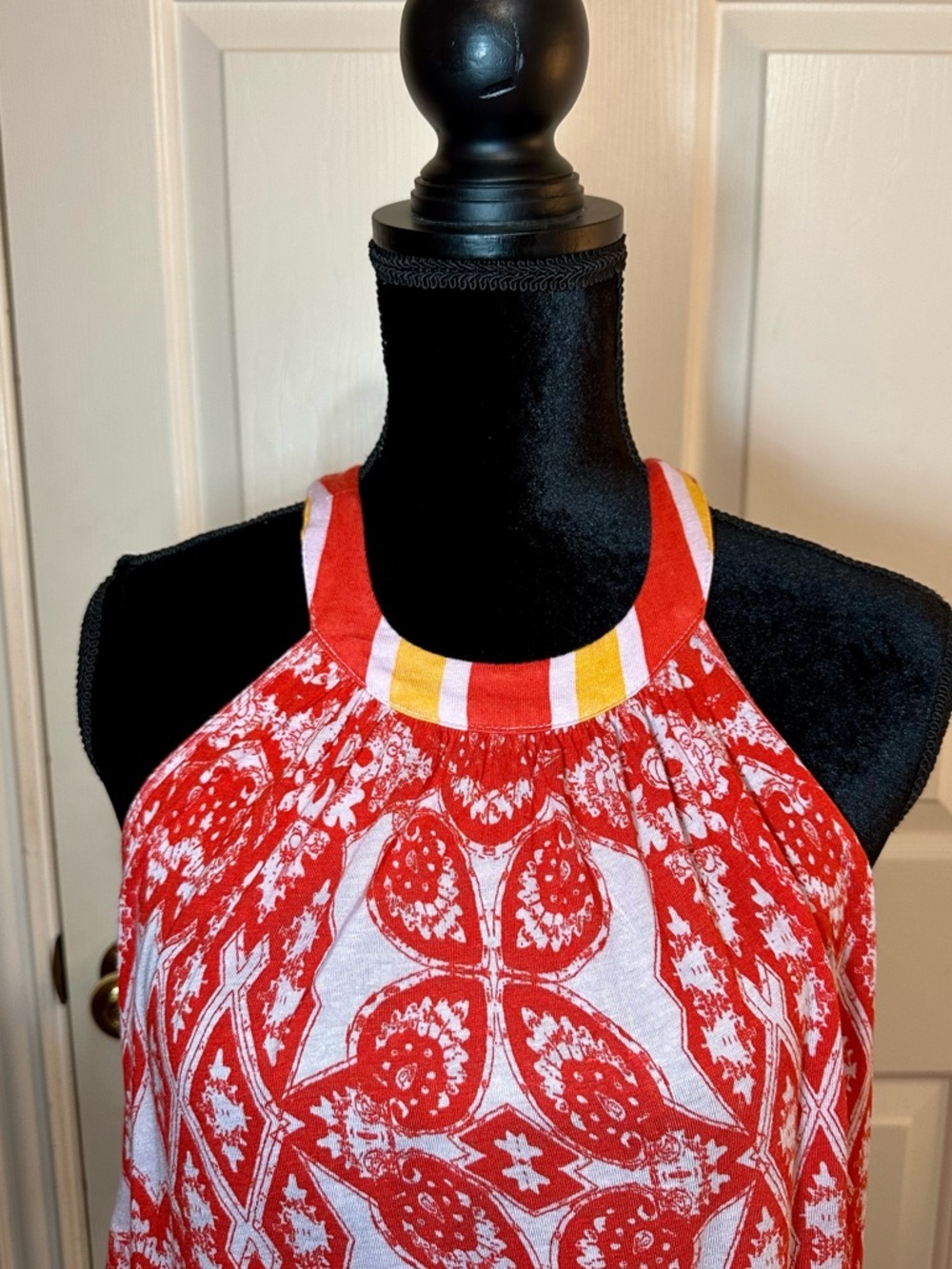 Free People Mimi Halter Tunic Top Small High Low Boho Beach Cover Up Oversized - Picture 8 of 16